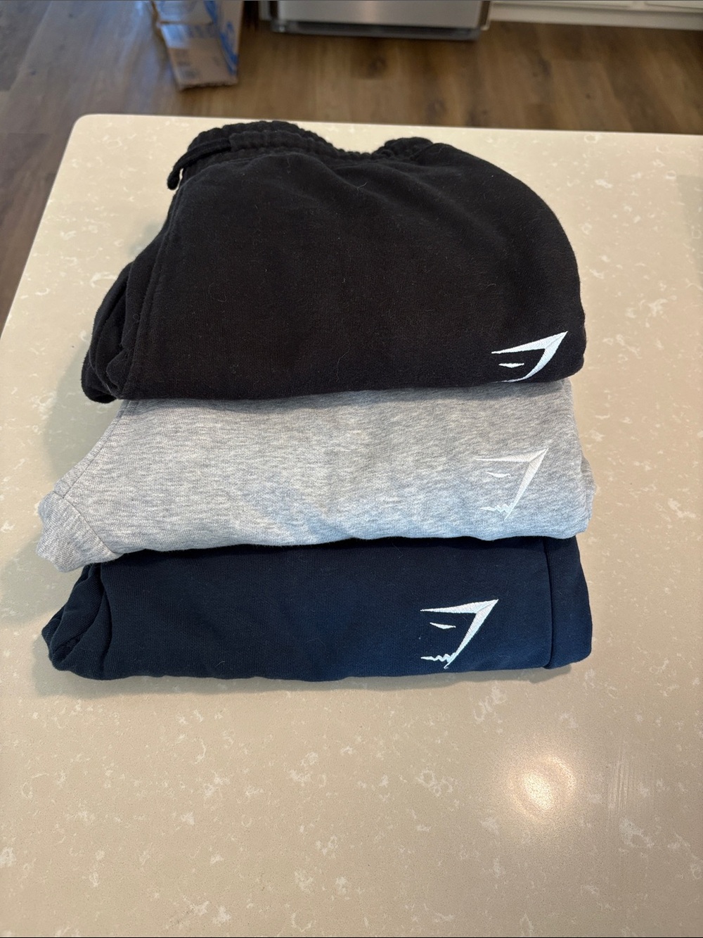 Gymshark Men’s Jogger Sweatpants Trio - Black, Gray & Navy